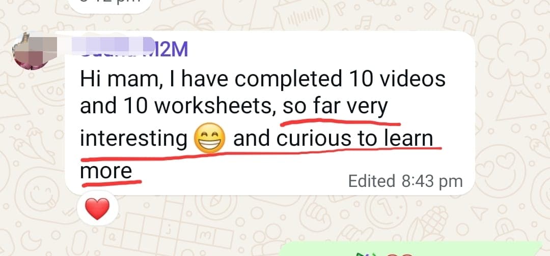 M2M recorded program testimonial 1