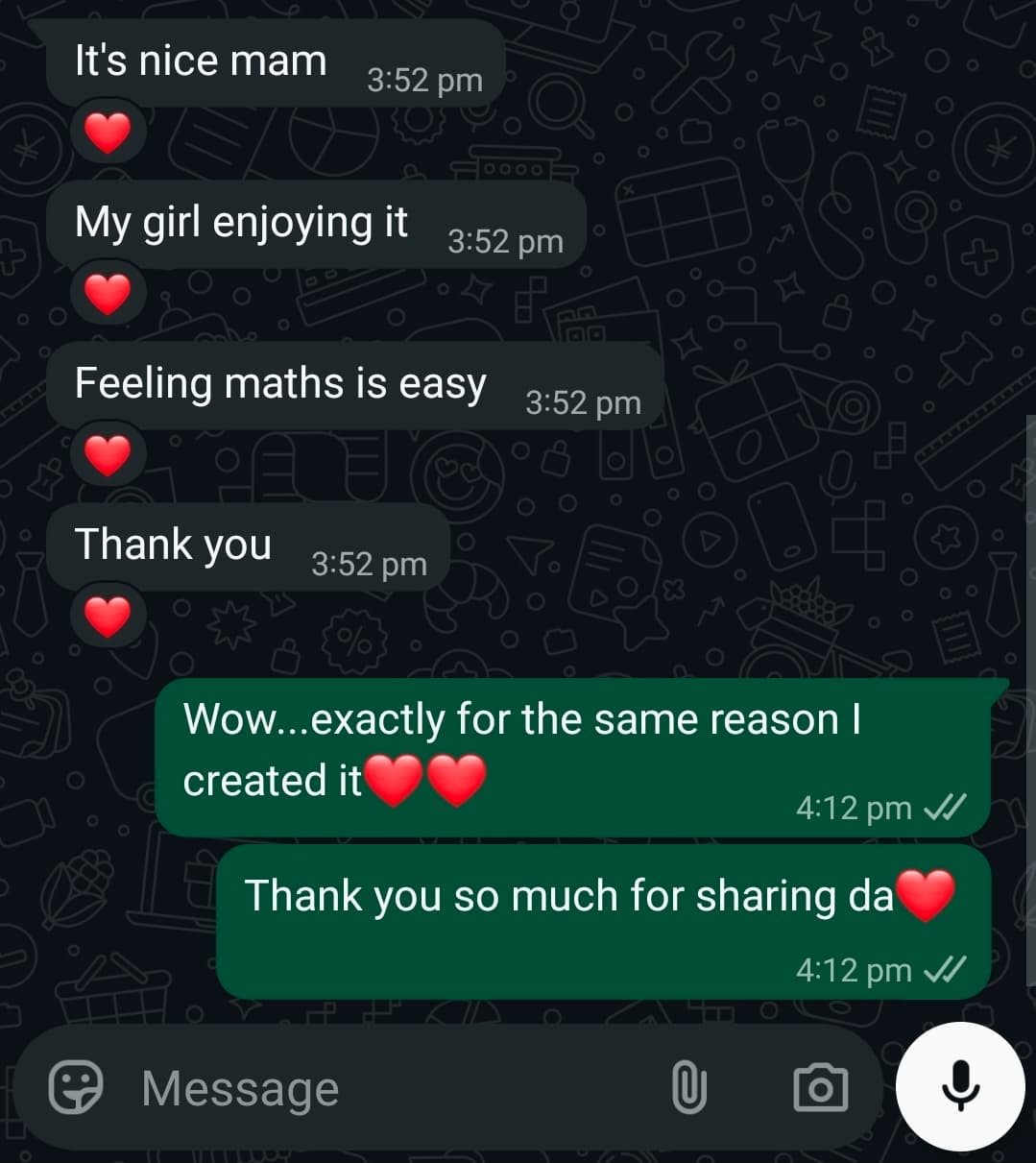 Maths Starter Kit parent feedback 3